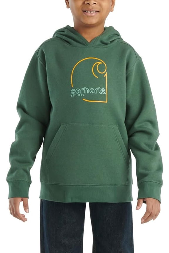 Boys Fleece Pullover Logo Hoodie Size medium(8/10)