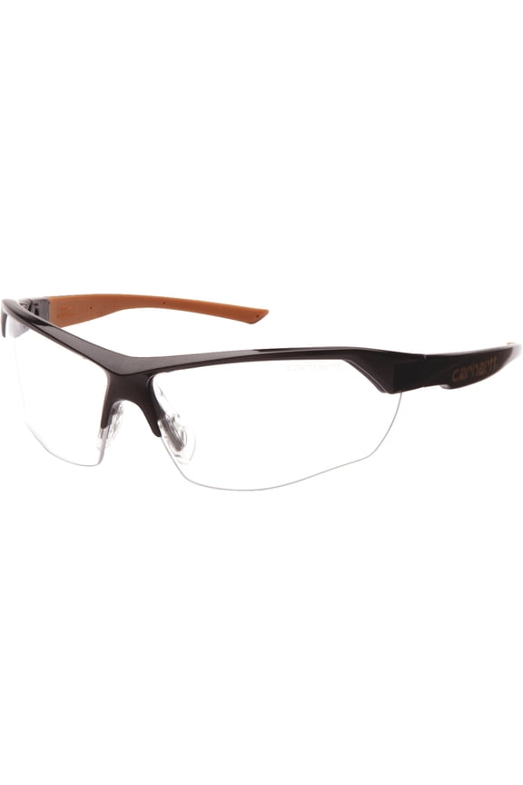 Safety Glasses Braswell Black Frame - Clear Anti-Fog Polycarbonate Lens - Adult