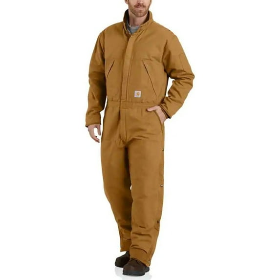 Carhartt mens Loose Fit Washed Duck Big & Tall Insulated Coverall, Carhartt Brown, 3X-Large US