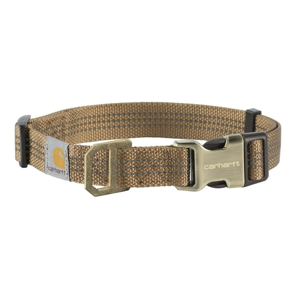 Carhartt Dog Collar Brown/Brushed Brass, Medium