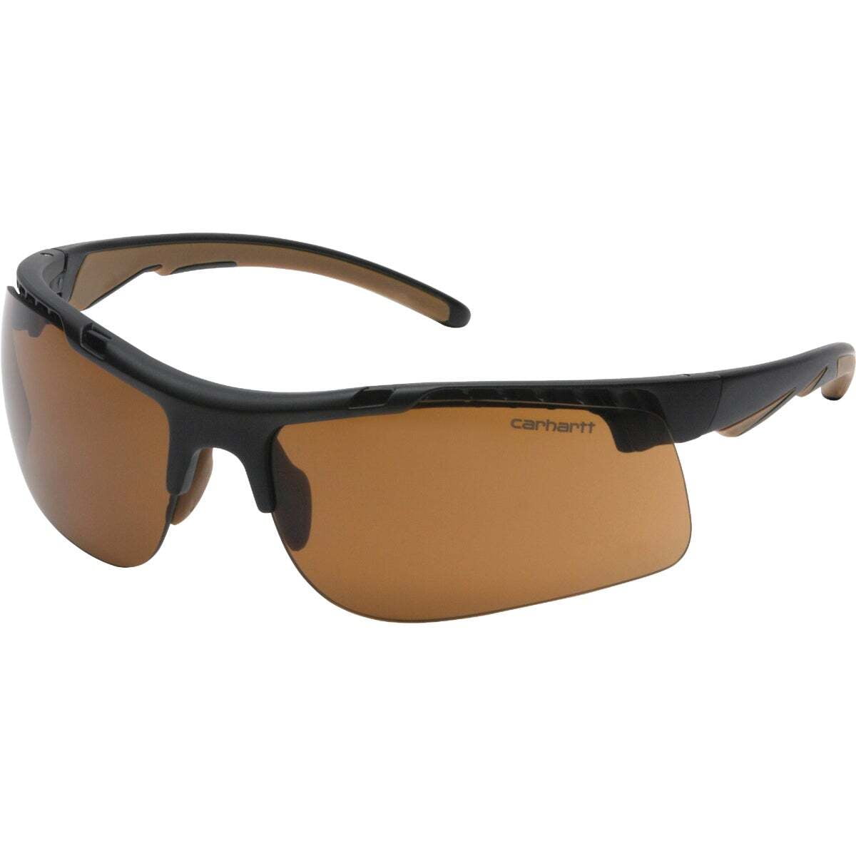 Pyramex Carhartt Rockwood Black Frame Safety Glasses with Bronze Anti-Fog Lenses — Residential Use, Standard Application