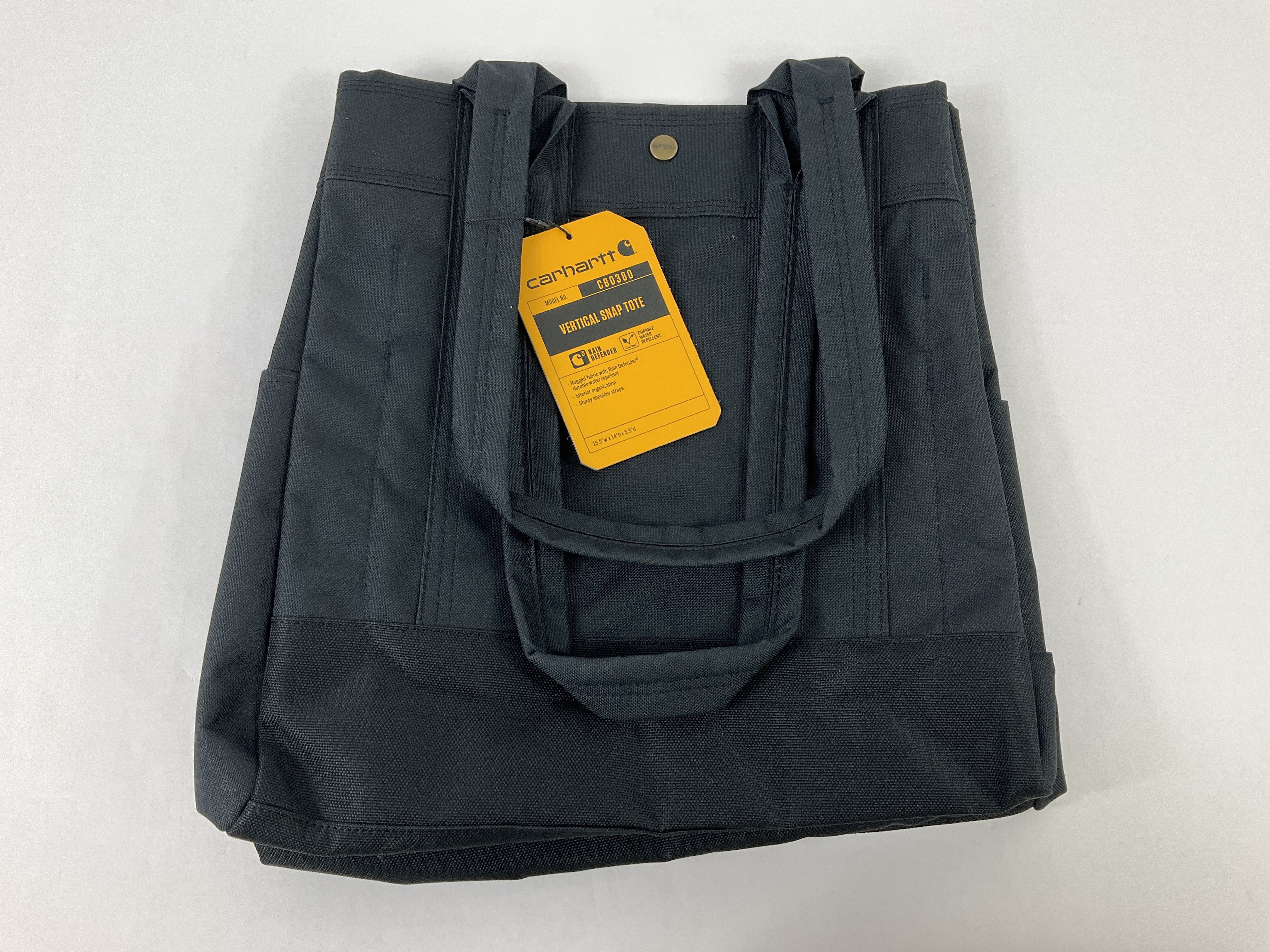 Carhartt Gear B0000380 Tote Bag Women's Black Vertical Snap Handbag JDM1283