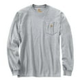 thumbnail image 1 of Carhartt K126HTG Men's Long-Sleeve Workwear Pocket T-Shirt, Heather Gray, 4XL, 1 of 3
