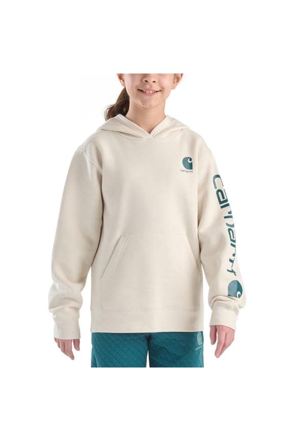 Kid's CA7131 Long-Sleeve Graphic Sweatshirt - Girls Medium (10) Turtledove