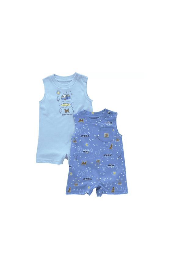Kid's Short-Sleeve 2 pc. Camping Romper Set