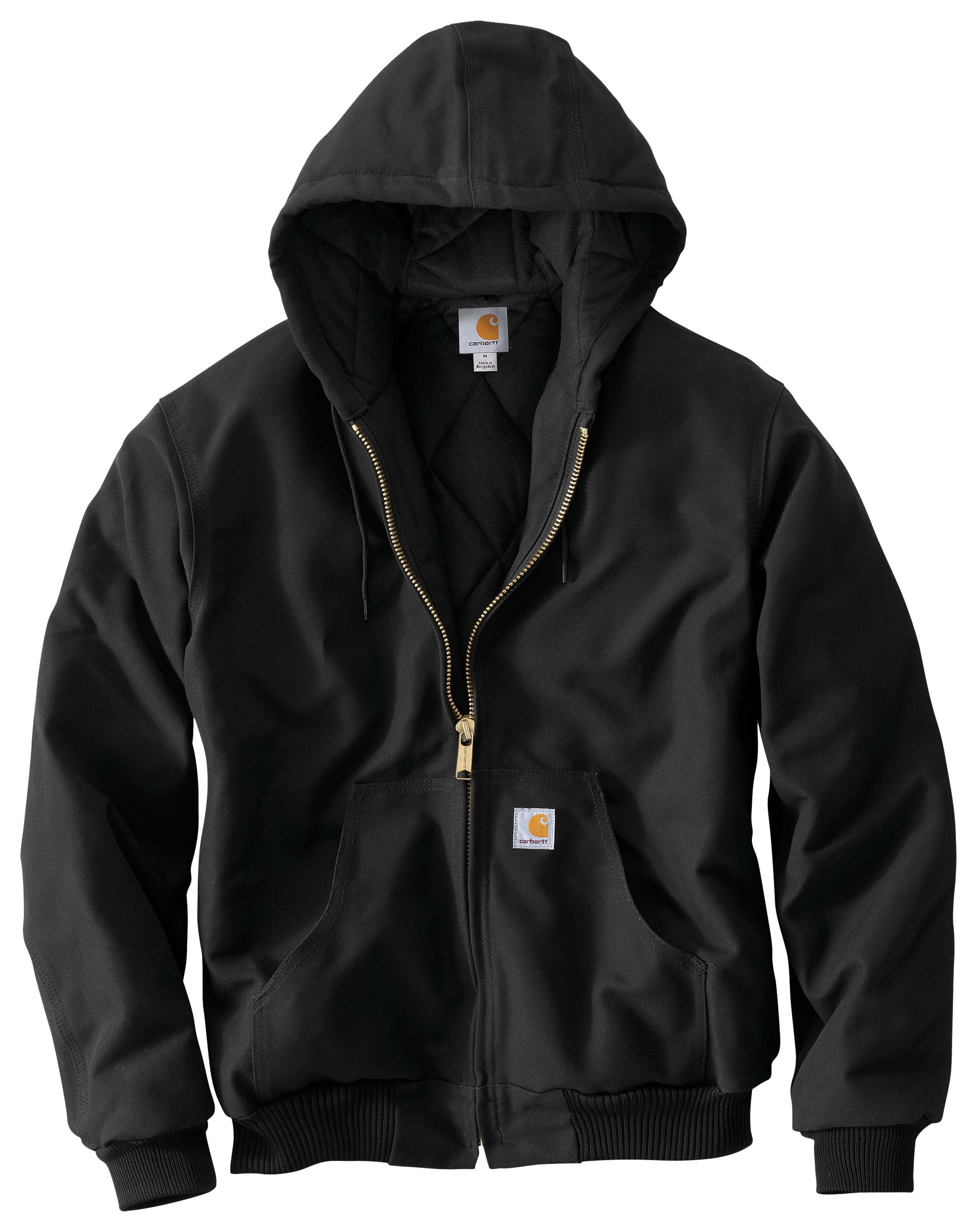 Carhartt 106673-BLK Loose-Fit Firm Duck Insulated Flannel-Lined