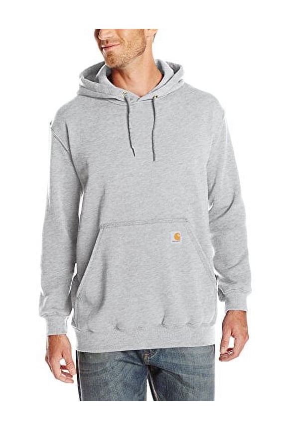 Loose-Fit Midweight Hooded Pullover Sweatshirt for Men - Heather Gray - 2XL