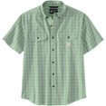 thumbnail image 1 of Carhartt Men's 105702 Loose Fit Midweight Short-Sleeve Plaid Shirt - Large - Jade, 1 of 1