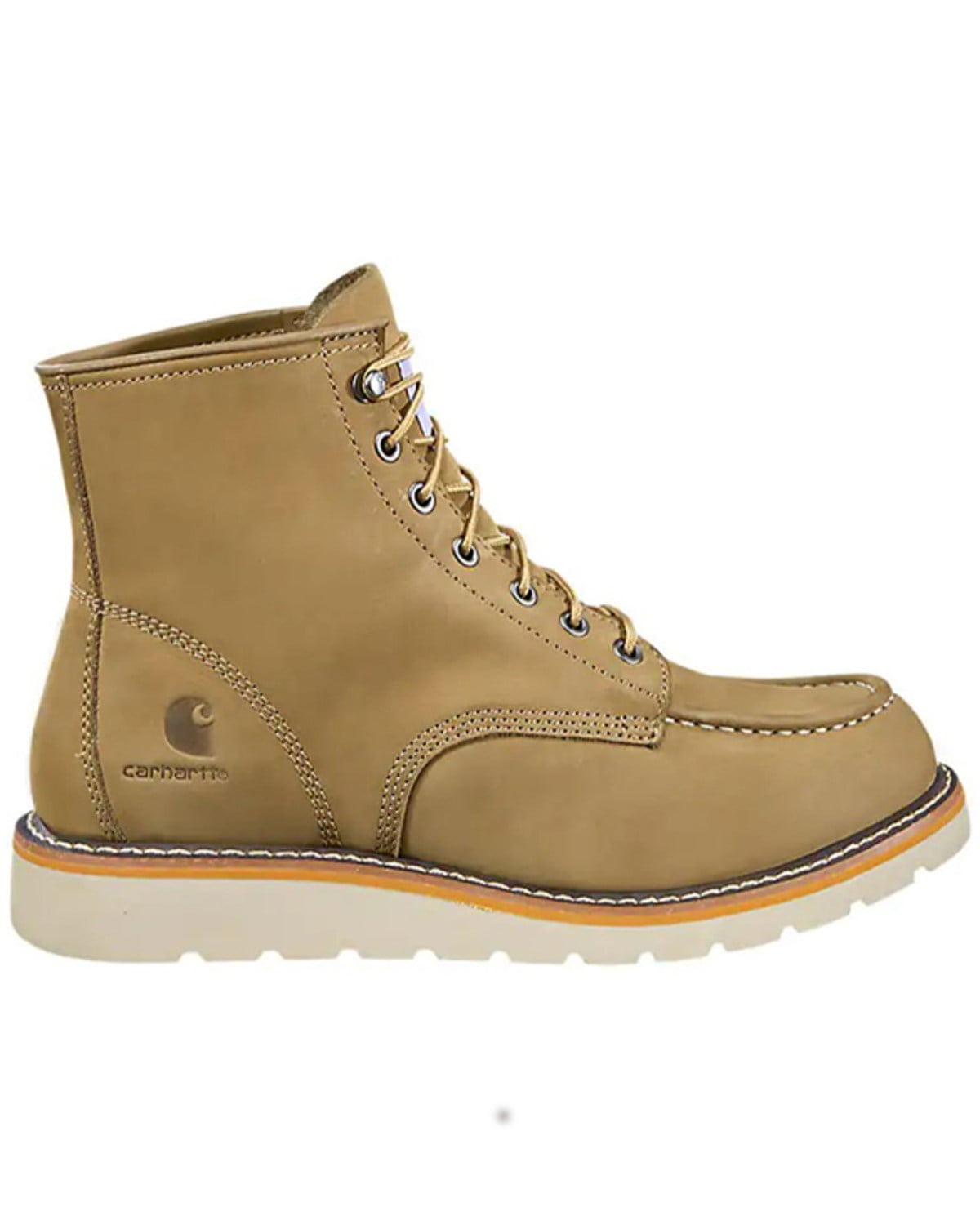 Carhartt Waterproof 6-inch Wedge Boots CARHARTT 6-INCH TAN WEDGE STYLE #CMW6170 [ The Boot Guy  main image 4