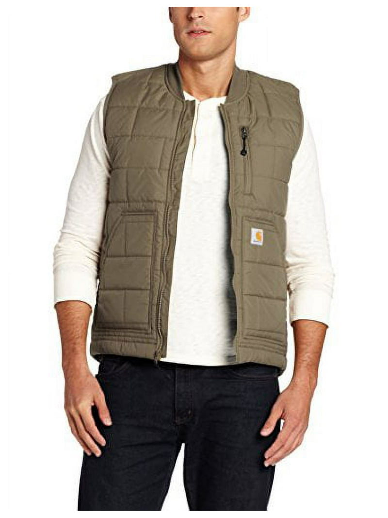 Brook Big Pocket Nylon Vest カーキ　Mサイズ Carhartt Men's Big Tall Brookville Quilted Nylon Vest - Breen - XX