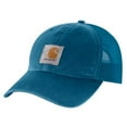 thumbnail image 1 of Carhartt Men's Canvas Mesh-Back Hat, Deep Lagoon, 1 of 2