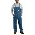 thumbnail image 1 of Carhartt 104672-DST Loose-Fit Denim Bib Overalls for Men - Darkstone - 44x30, 1 of 3