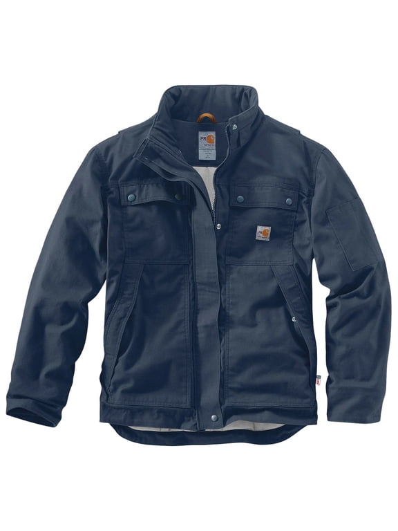 Men's Flame Resistant Full Swing Quick Duck Coat Big And Tall Navy X-Large Tall