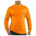thumbnail image 1 of Carhartt Men's Force Color-Enhanced Long Sleeve T-Shirt Big And Tall Orange Large Tall, 1 of 2