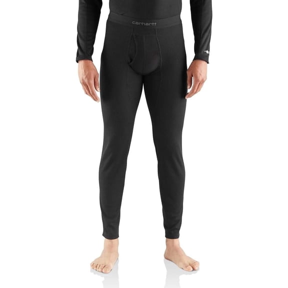 Carhartt Men's Force Midweight Classic Thermal Base Layer Pant, Black, Medium