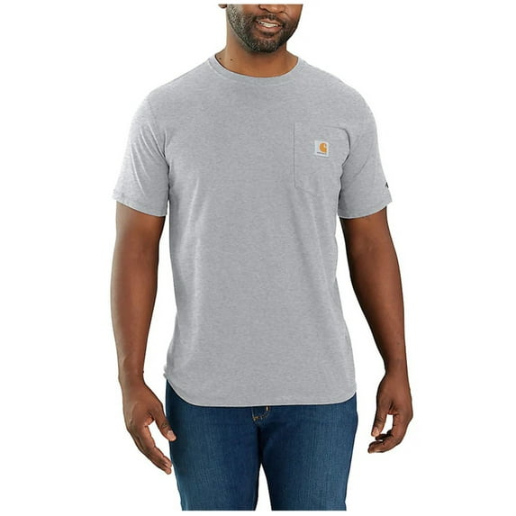 Carhartt Men's Force&Reg; Relaxed Fit Short Sleeve Pocket T-Shirt Silver Large