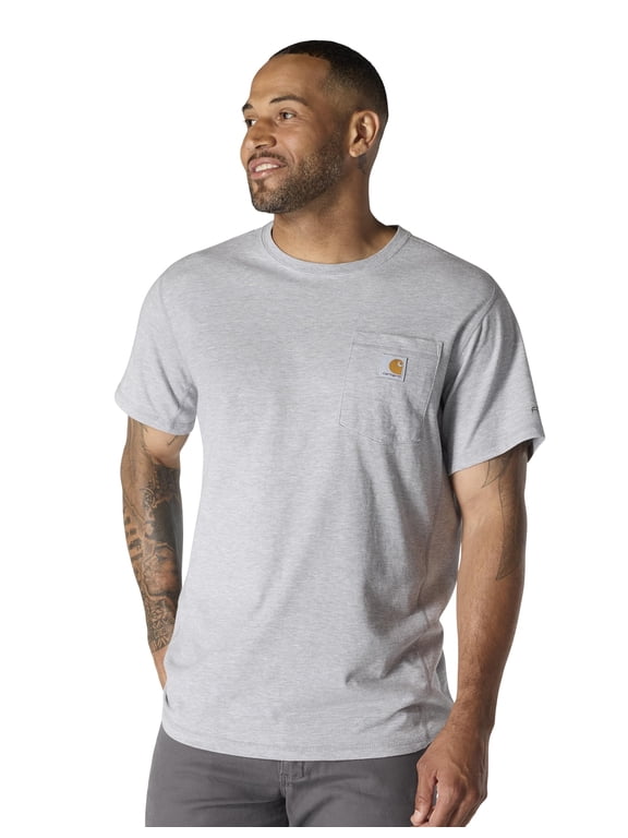 Men's Force&Reg; Relaxed Fit Short Sleeve Pocket T-Shirt Silver Medium