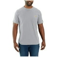 thumbnail image 1 of Carhartt Men's Force&Reg; Relaxed Fit Short Sleeve Pocket T-Shirt Silver Small, 1 of 1