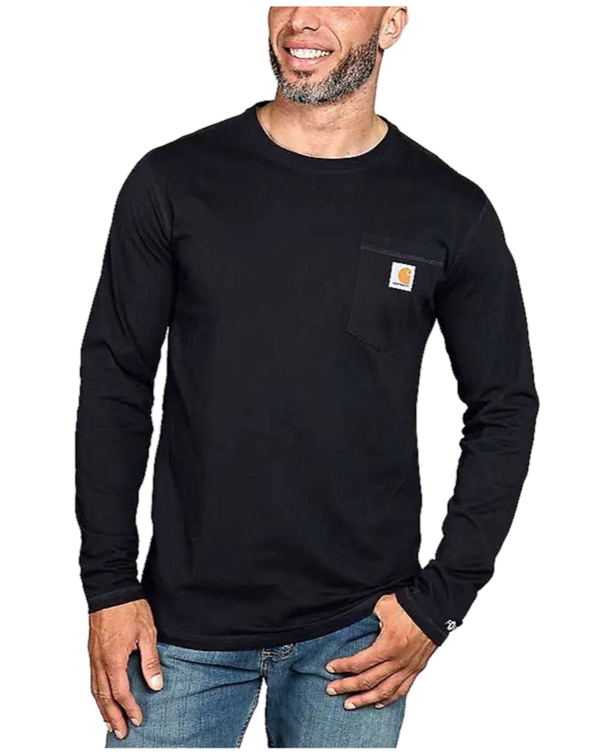 Carhartt Men's Force Relaxed Fit Midweight Long Sleeve Logo Pocket