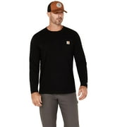 CARHARTT Men's Force Relaxed Fit Midweight Long Sleeve Pocket T-Shir Black Small