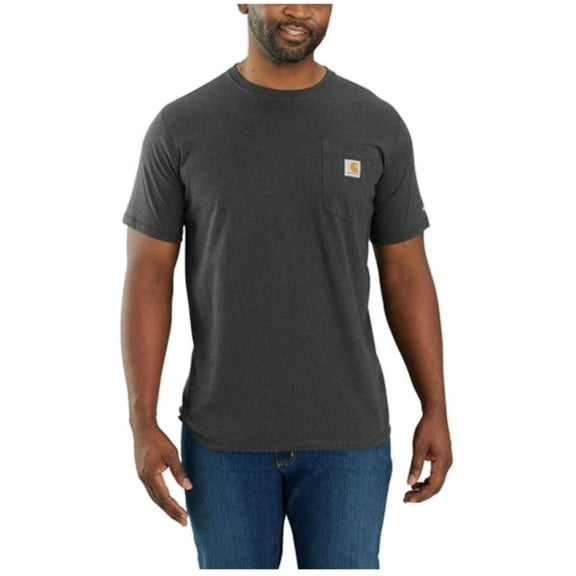 Carhartt Men's Force Relaxed Fit Midweight Short Sleeve Pocket T-Shirt Tall Grey Large Tall