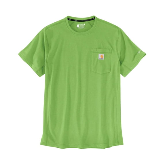 Carhartt Men's Force Relaxed Midweight Logo Pocket Work T-Shirt Bright Green XX-Large