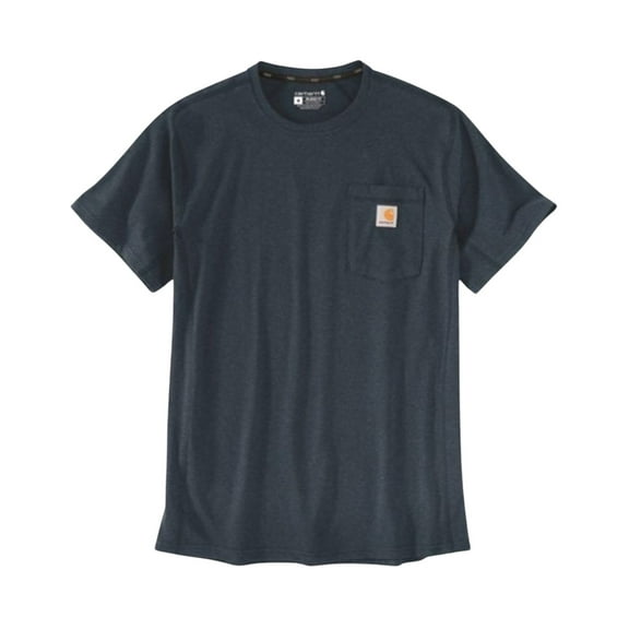 Carhartt Men's Force Relaxed Midweight Logo Pocket Work T-Shirt Light Blue Small