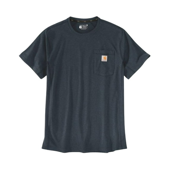 Carhartt Men's Force Relaxed Midweight Logo Pocket Work T-Shirt Light Blue Small