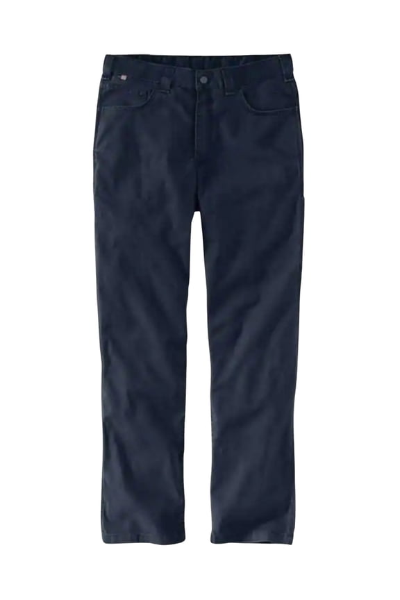 Men's Fr Rugged Flex Relaxed Canvas Work Pants Navy 36W x 32L