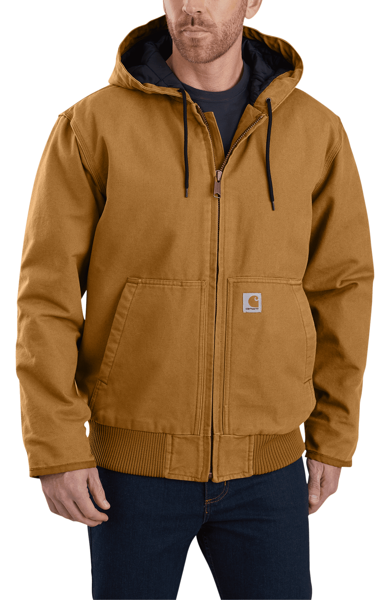 Carhartt Washed Duck Active Jacket for Men - Carhartt Brown - L