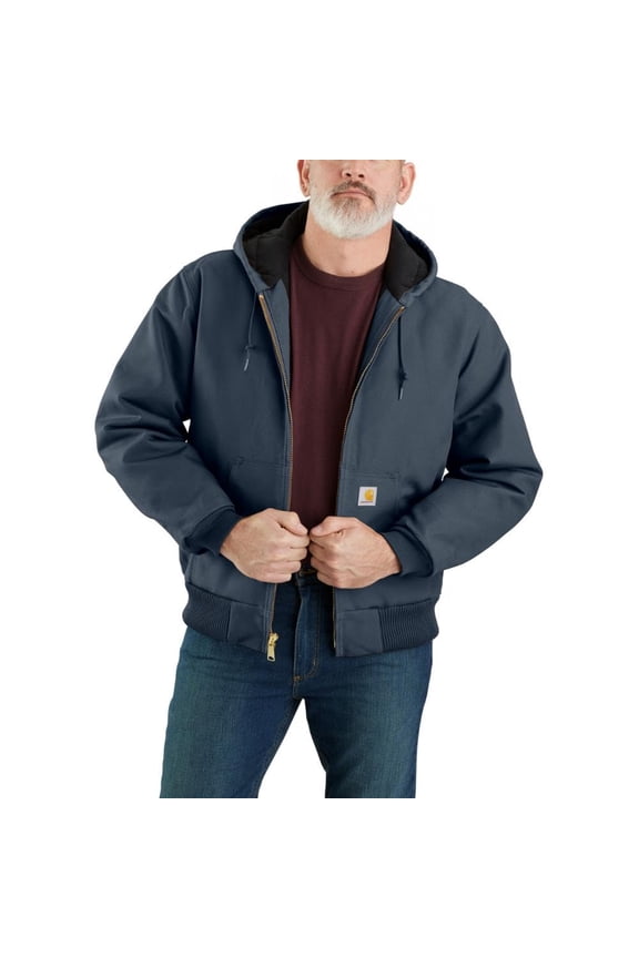 Men's J140 Loose Fit Firm Duck Insulated Flannel-Lined Active Jacket, Dark Navy, X-Large, 106673