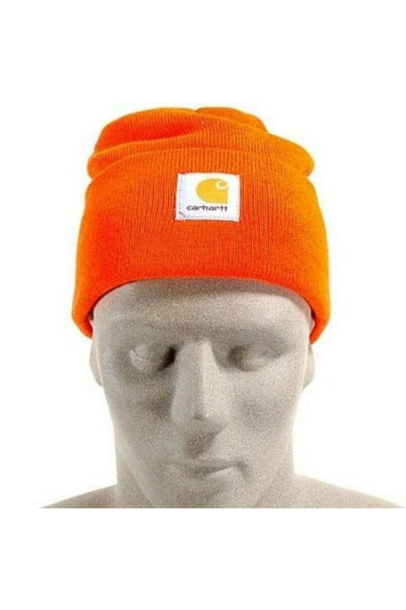 A18 Acrylic Beanie Watch Cap - Bright Orange
