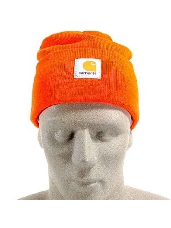 A18 Acrylic Beanie Watch Cap - Bright Orange