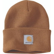 Carhartt Mens Knit Cuffed Beanie, Brown, One Size