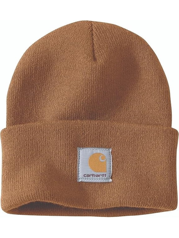 Men's Knit Cuffed Beanie, Brown, One Size