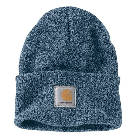 Carhartt Men's Knit Cuffed Beanie, Night Blue/Alpine Blue Marl, OFA