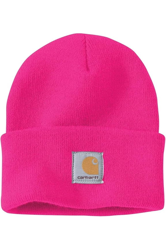 Men's Knit Cuffed Beanie, Pink Glow, One Size