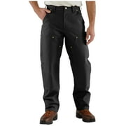 Carhartt Men's Loose Fit Firm Duck Double-Front Utility Work Pant Black 36W x 32L