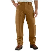 Carhartt Men's Loose Fit Firm Duck Double-Front Utility Work Pant Brown 34W x 32L