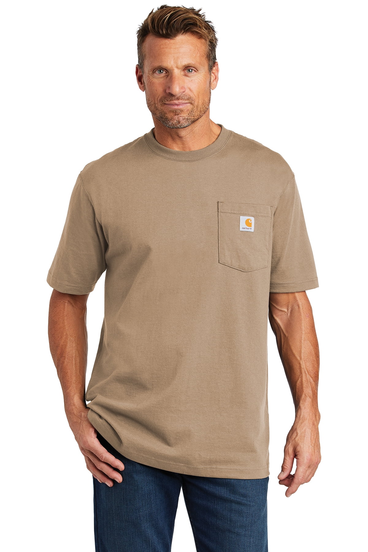 Carhartt Men's Loose Fit Heavyweight Logo Pocket Work T