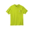thumbnail image 1 of Carhartt Men's Loose Fit Heavyweight Logo Pocket Work T-Shirt Big Bright Green 4X, 1 of 4