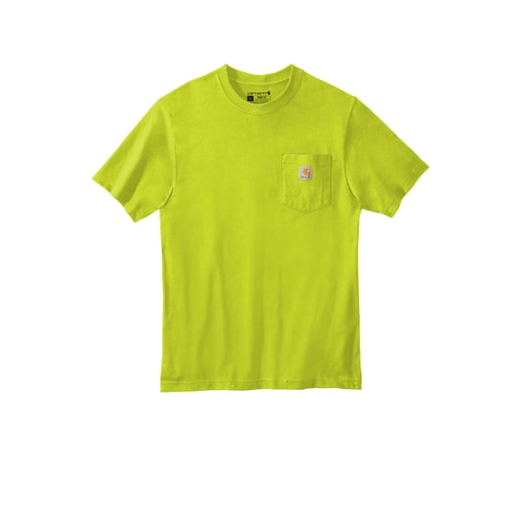Carhartt Men's Loose Fit Heavyweight Logo Pocket Work T-Shirt Big Bright Green 4X