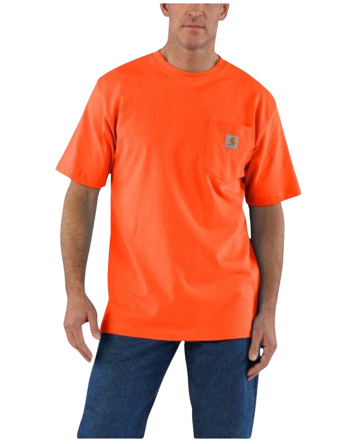 Carhartt Men's Loose Fit Heavyweight Logo Pocket Work T-Shirt Bright ...