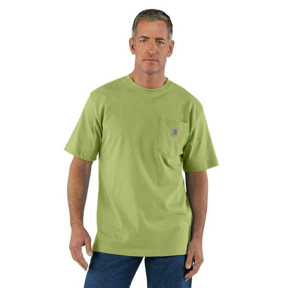 Carhartt Men's Loose Fit Heavyweight Short-Sleeve Pocket T-Shirt, Algae Green