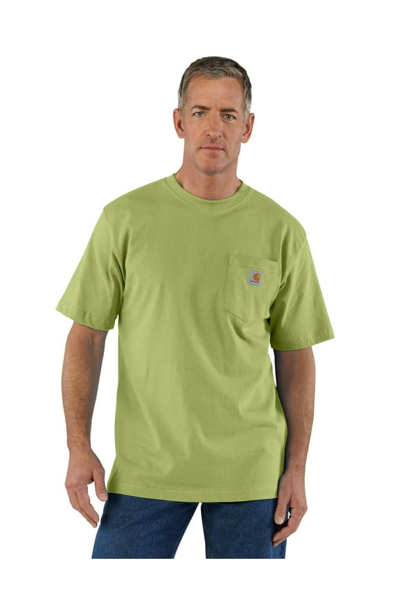 Men's Loose Fit Heavyweight Short-Sleeve Pocket T-Shirt, Algae Green
