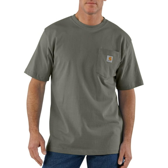 Carhartt Men's Loose Fit Heavyweight Short-Sleeve Pocket T-Shirt (Also Available in Big, Dusty Olive, 3X-Large Tall