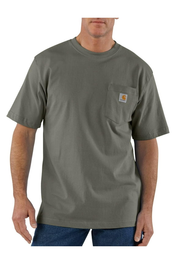 Men's Loose Fit Heavyweight Short-Sleeve Pocket T-Shirt (Also Available in Big, Dusty Olive, 3X-Large Tall