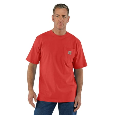 Carhartt Men's Loose Fit Heavyweight Short-Sleeve Pocket T-Shirt, Roasted Tomato