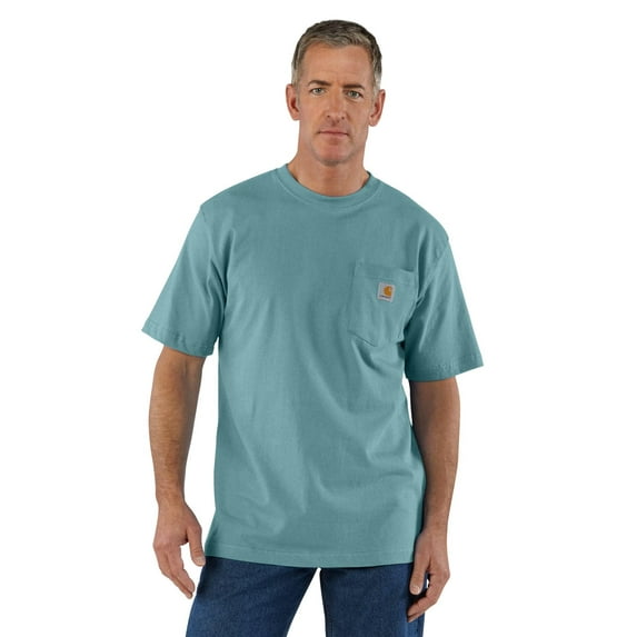 Carhartt Men's Loose Fit Heavyweight Short-Sleeve Pocket T-Shirt, Summer Blue Heather