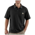 thumbnail image 1 of Carhartt Men's Loose Fit Midweight Short Sleeve Button-Down Polo Shirt Big Black XX-Large Tall, 1 of 1